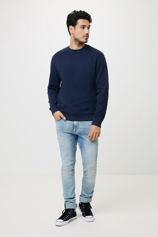 IQONIQ Zion Rundhals-Sweater aus recycelter Baumwolle navy blau bedrucken, Art.-Nr. T9300.002.5XL IQONIQ Zion Rundhals-Sweater aus recycelter Baumwolle navy blau bedrucken, Art.-Nr. T9300.002.5XL