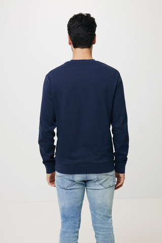 IQONIQ Zion Rundhals-Sweater aus recycelter Baumwolle navy blau bedrucken, Art.-Nr. T9300.002.5XL IQONIQ Zion Rundhals-Sweater aus recycelter Baumwolle navy blau bedrucken, Art.-Nr. T9300.002.5XL