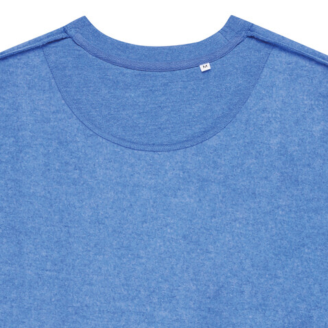 IQONIQ Denali ungefärbt. Rundhals-Sweater aus recycelter BW heather blue bedrucken, Art.-Nr. T9301.024.XS