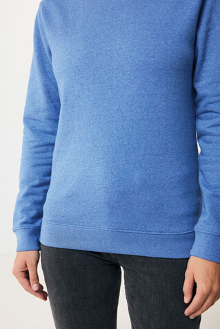 IQONIQ Denali ungefärbt. Rundhals-Sweater aus recycelter BW heather blue bedrucken, Art.-Nr. T9301.024.XS