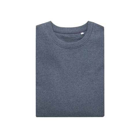 IQONIQ Denali ungefärbt. Rundhals-Sweater aus recycelter BW heather navy bedrucken, Art.-Nr. T9301.016.XXS