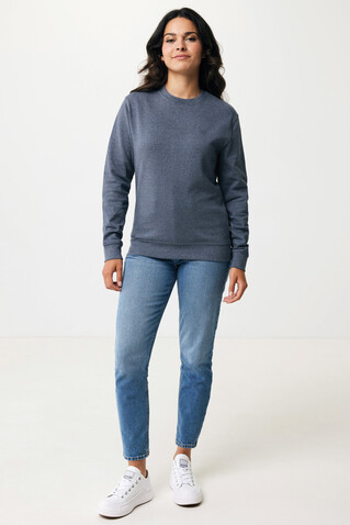 IQONIQ Denali ungefärbt. Rundhals-Sweater aus recycelter BW heather navy bedrucken, Art.-Nr. T9301.016.XXS