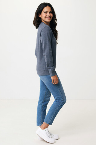 IQONIQ Denali ungefärbt. Rundhals-Sweater aus recycelter BW heather navy bedrucken, Art.-Nr. T9301.016.XXS