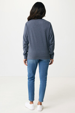 IQONIQ Denali ungefärbt. Rundhals-Sweater aus recycelter BW heather navy bedrucken, Art.-Nr. T9301.016.XXS