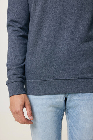 IQONIQ Denali ungefärbt. Rundhals-Sweater aus recycelter BW heather navy bedrucken, Art.-Nr. T9301.016.XXS