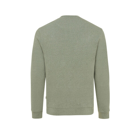 IQONIQ Denali ungefärbt. Rundhals-Sweater aus recycelter BW heather green bedrucken, Art.-Nr. T9301.015.L