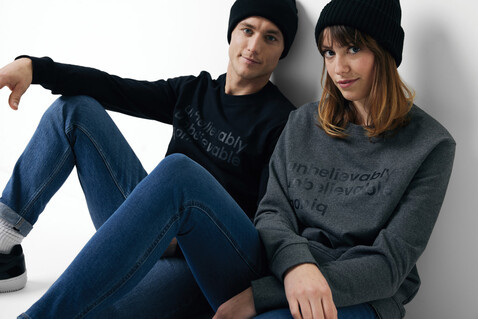 IQONIQ Denali ungefärbt. Rundhals-Sweater aus recycelter BW heather anthracite bedrucken, Art.-Nr. T9301.014.XL IQONIQ Denali ungefärbt. Rundhals-Sweater aus recycelter BW heather anthracite bedrucken, Art.-Nr. T9301.014.XL