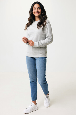IQONIQ Denali ungefärbt. Rundhals-Sweater aus recycelter BW heather grey bedrucken, Art.-Nr. T9301.013.XXL