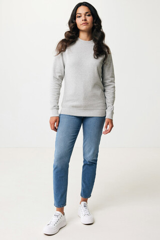 IQONIQ Denali ungefärbt. Rundhals-Sweater aus recycelter BW heather grey bedrucken, Art.-Nr. T9301.013.XXL