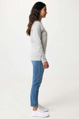 IQONIQ Denali ungefärbt. Rundhals-Sweater aus recycelter BW heather grey bedrucken, Art.-Nr. T9301.013.XXL