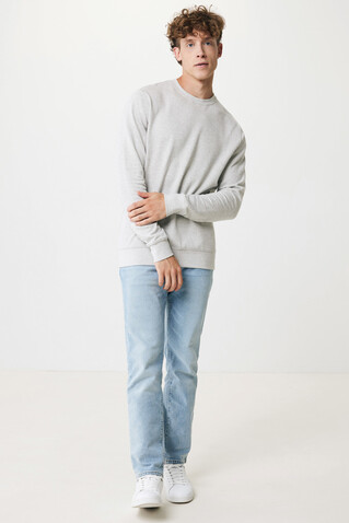 IQONIQ Denali ungefärbt. Rundhals-Sweater aus recycelter BW heather grey bedrucken, Art.-Nr. T9301.013.XXL