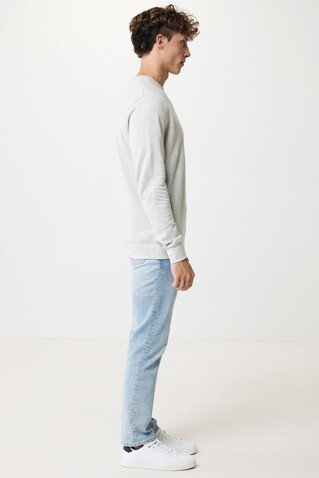 IQONIQ Denali ungefärbt. Rundhals-Sweater aus recycelter BW heather grey bedrucken, Art.-Nr. T9301.013.XXL