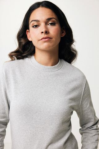 IQONIQ Denali ungefärbt. Rundhals-Sweater aus recycelter BW heather grey bedrucken, Art.-Nr. T9301.013.XXL