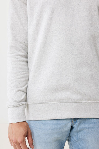 IQONIQ Denali ungefärbt. Rundhals-Sweater aus recycelter BW heather grey bedrucken, Art.-Nr. T9301.013.XXL