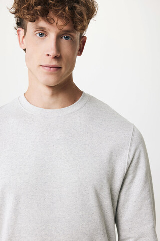 IQONIQ Denali ungefärbt. Rundhals-Sweater aus recycelter BW heather grey bedrucken, Art.-Nr. T9301.013.XXL