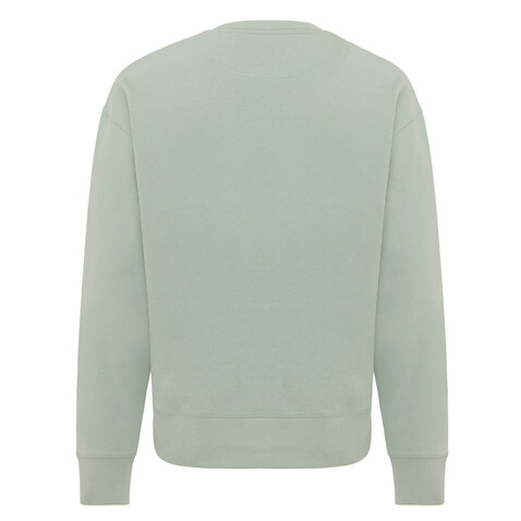 IQONIQ Kruger Relax-Rundhals-Sweater aus recycelt. Baumwolle Iceberg green bedrucken, Art.-Nr. T9302.023.XXXL