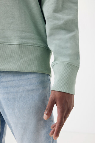 IQONIQ Kruger Relax-Rundhals-Sweater aus recycelt. Baumwolle Iceberg green bedrucken, Art.-Nr. T9302.023.XXXL