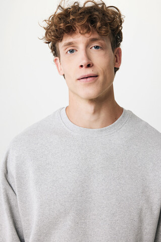 IQONIQ Kruger Relax-Rundhals-Sweater aus recycelt. Baumwolle heather grey bedrucken, Art.-Nr. T9302.013.XS IQONIQ Kruger Relax-Rundhals-Sweater aus recycelt. Baumwolle heather grey bedrucken, Art.-Nr. T9302.013.XS