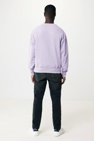 IQONIQ Kruger Relax-Rundhals-Sweater aus recycelt. Baumwolle lavender bedrucken, Art.-Nr. T9302.011.XXXL