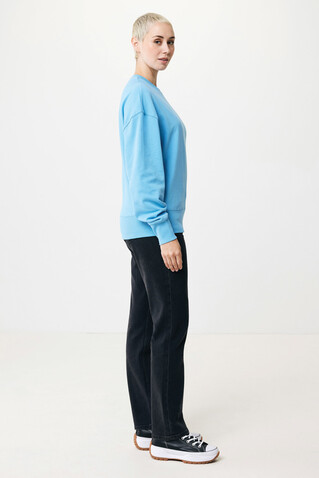 IQONIQ Kruger Relax-Rundhals-Sweater aus recycelt. Baumwolle tranquil blue bedrucken, Art.-Nr. T9302.010.L