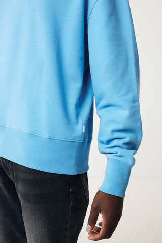IQONIQ Kruger Relax-Rundhals-Sweater aus recycelt. Baumwolle tranquil blue bedrucken, Art.-Nr. T9302.010.L