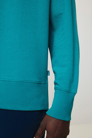 IQONIQ Kruger Relax-Rundhals-Sweater aus recycelt. Baumwolle verdigris bedrucken, Art.-Nr. T9302.009.XL