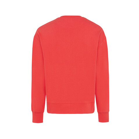 IQONIQ Kruger Relax-Rundhals-Sweater aus recycelt. Baumwolle luscious red bedrucken, Art.-Nr. T9302.008.XL
