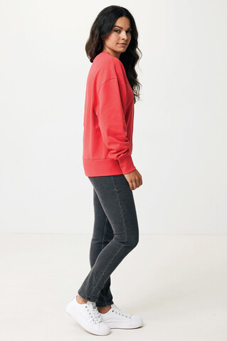 IQONIQ Kruger Relax-Rundhals-Sweater aus recycelt. Baumwolle luscious red bedrucken, Art.-Nr. T9302.008.XL