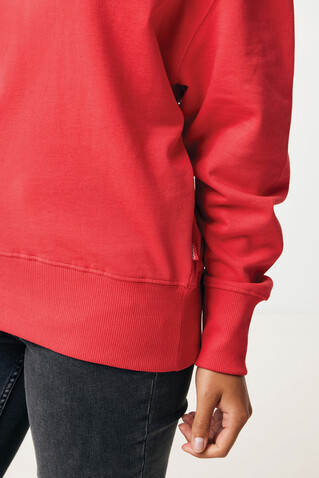 IQONIQ Kruger Relax-Rundhals-Sweater aus recycelt. Baumwolle luscious red bedrucken, Art.-Nr. T9302.008.XL