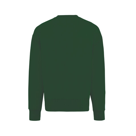 IQONIQ Kruger Relax-Rundhals-Sweater aus recycelt. Baumwolle forest green bedrucken, Art.-Nr. T9302.005.XXS