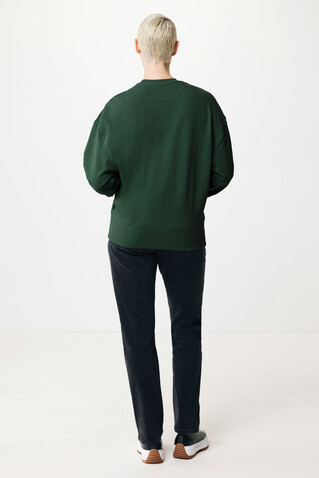 IQONIQ Kruger Relax-Rundhals-Sweater aus recycelt. Baumwolle forest green bedrucken, Art.-Nr. T9302.005.XXS