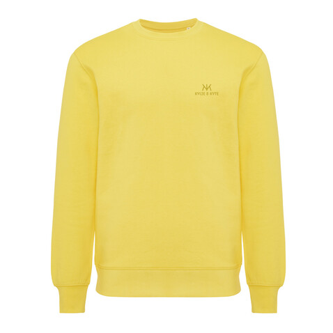 IQONIQ Etosha Lightweight Sweater aus recycelter Baumwolle gelb bedrucken, Art.-Nr. T9303.045.XXL