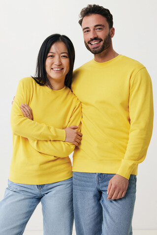 IQONIQ Etosha Lightweight Sweater aus recycelter Baumwolle gelb bedrucken, Art.-Nr. T9303.045.XXL