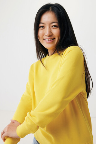 IQONIQ Etosha Lightweight Sweater aus recycelter Baumwolle gelb bedrucken, Art.-Nr. T9303.045.XXL