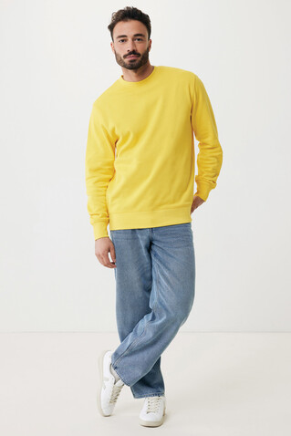 IQONIQ Etosha Lightweight Sweater aus recycelter Baumwolle gelb bedrucken, Art.-Nr. T9303.045.XXL