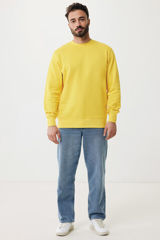 IQONIQ Etosha Lightweight Sweater aus recycelter Baumwolle gelb bedrucken, Art.-Nr. T9303.045.XXL