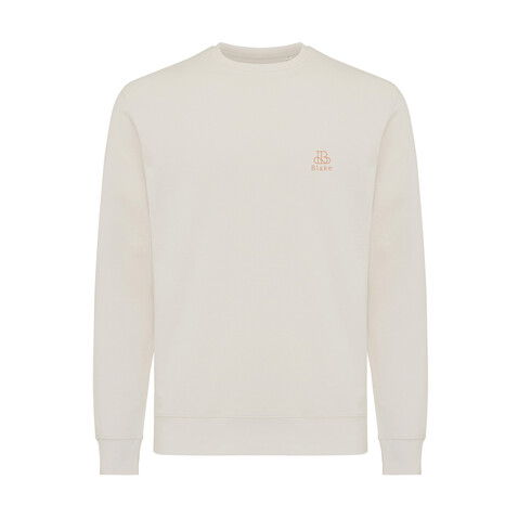 IQONIQ Etosha Lightweight Sweater aus recycelter Baumwolle ivory white bedrucken, Art.-Nr. T9303.040.M