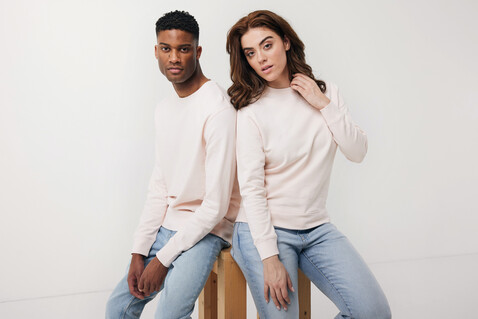 IQONIQ Etosha Lightweight Sweater aus recycelter Baumwolle cloud pink bedrucken, Art.-Nr. T9303.039.S IQONIQ Etosha Lightweight Sweater aus recycelter Baumwolle cloud pink bedrucken, Art.-Nr. T9303.039.S