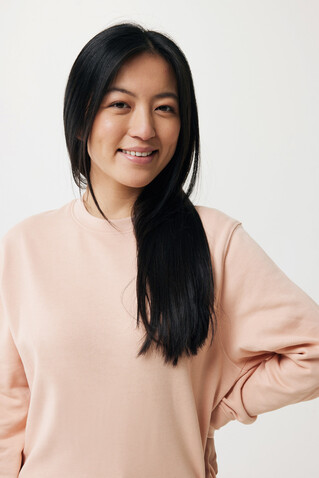 IQONIQ Etosha Lightweight Sweater aus recycelter Baumwolle peach nectar bedrucken, Art.-Nr. T9303.038.M