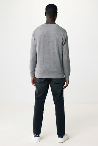 IQONIQ Etosha Lightweight Sweater aus recycelter Baumwolle light heather anthracite bedrucken, Art.-Nr. T9303.034.XXXL