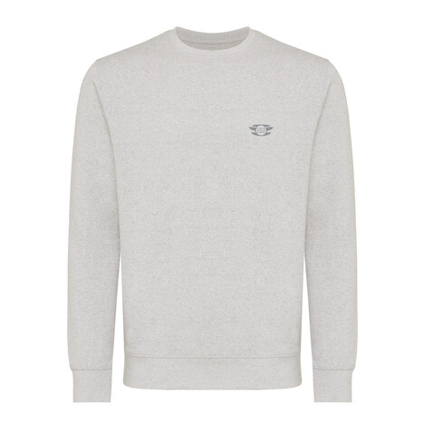 IQONIQ Etosha Lightweight Sweater aus recycelter Baumwolle light heather grey bedrucken, Art.-Nr. T9303.032.XXXL