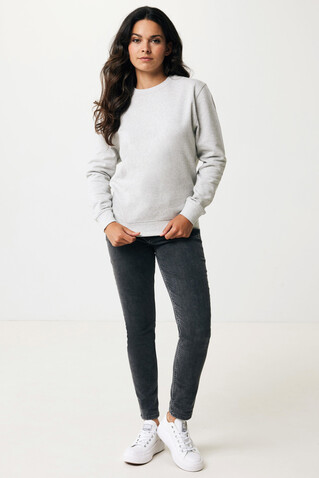 IQONIQ Etosha Lightweight Sweater aus recycelter Baumwolle light heather grey bedrucken, Art.-Nr. T9303.032.XXXL