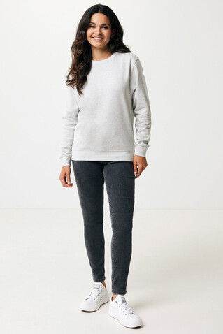 IQONIQ Etosha Lightweight Sweater aus recycelter Baumwolle light heather grey bedrucken, Art.-Nr. T9303.032.XXXL