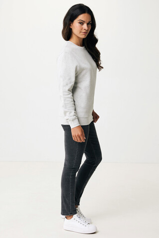 IQONIQ Etosha Lightweight Sweater aus recycelter Baumwolle light heather grey bedrucken, Art.-Nr. T9303.032.XXXL