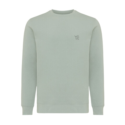 IQONIQ Etosha Lightweight Sweater aus recycelter Baumwolle Iceberg green bedrucken, Art.-Nr. T9303.023.M
