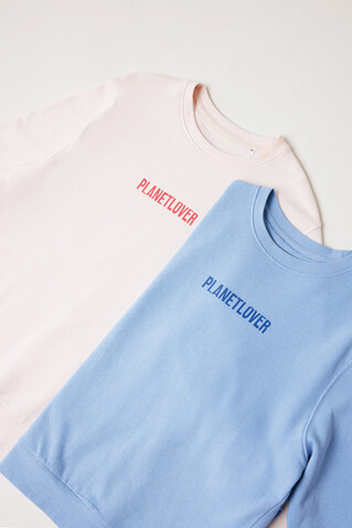 IQONIQ Etosha Lightweight Sweater aus recycelter Baumwolle sky blue bedrucken, Art.-Nr. T9303.022.XXXL