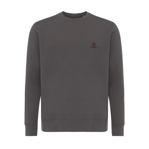 IQONIQ Etosha Lightweight Sweater aus recycelter Baumwolle anthrazit bedrucken, Art.-Nr. T9303.019.XS