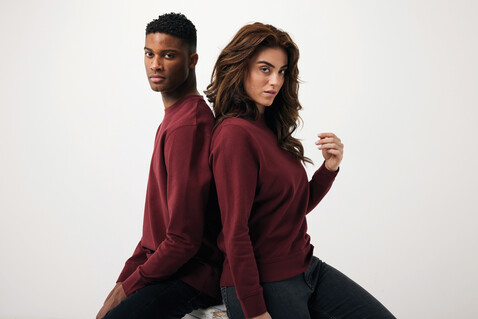 IQONIQ Etosha Lightweight Sweater aus recycelter Baumwolle burgunderrot bedrucken, Art.-Nr. T9303.007.L IQONIQ Etosha Lightweight Sweater aus recycelter Baumwolle burgunderrot bedrucken, Art.-Nr. T9303.007.L