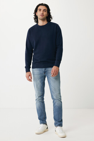 IQONIQ Etosha Lightweight Sweater aus recycelter Baumwolle navy blau bedrucken, Art.-Nr. T9303.002.5XL