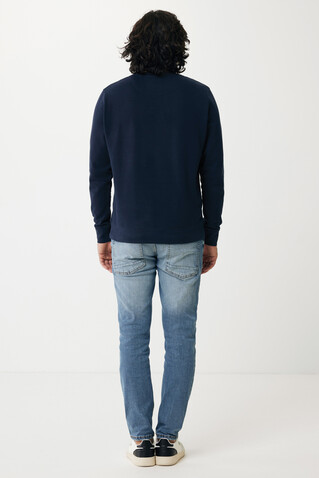 IQONIQ Etosha Lightweight Sweater aus recycelter Baumwolle navy blau bedrucken, Art.-Nr. T9303.002.5XL